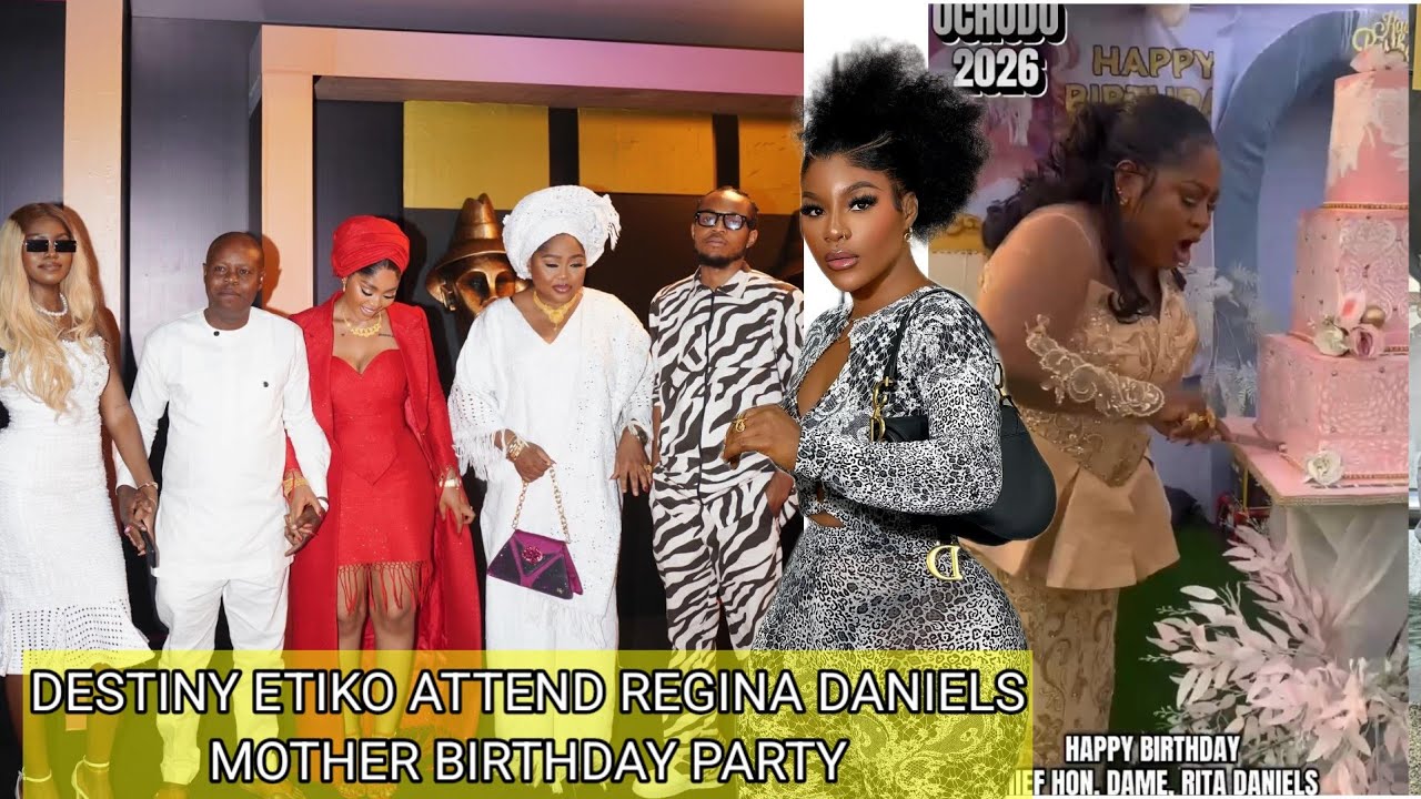 Destiny Etiko Join Regina Daniel Throw Lavish Birthday Party For Her Mom Rita Donates Bags of Rice
