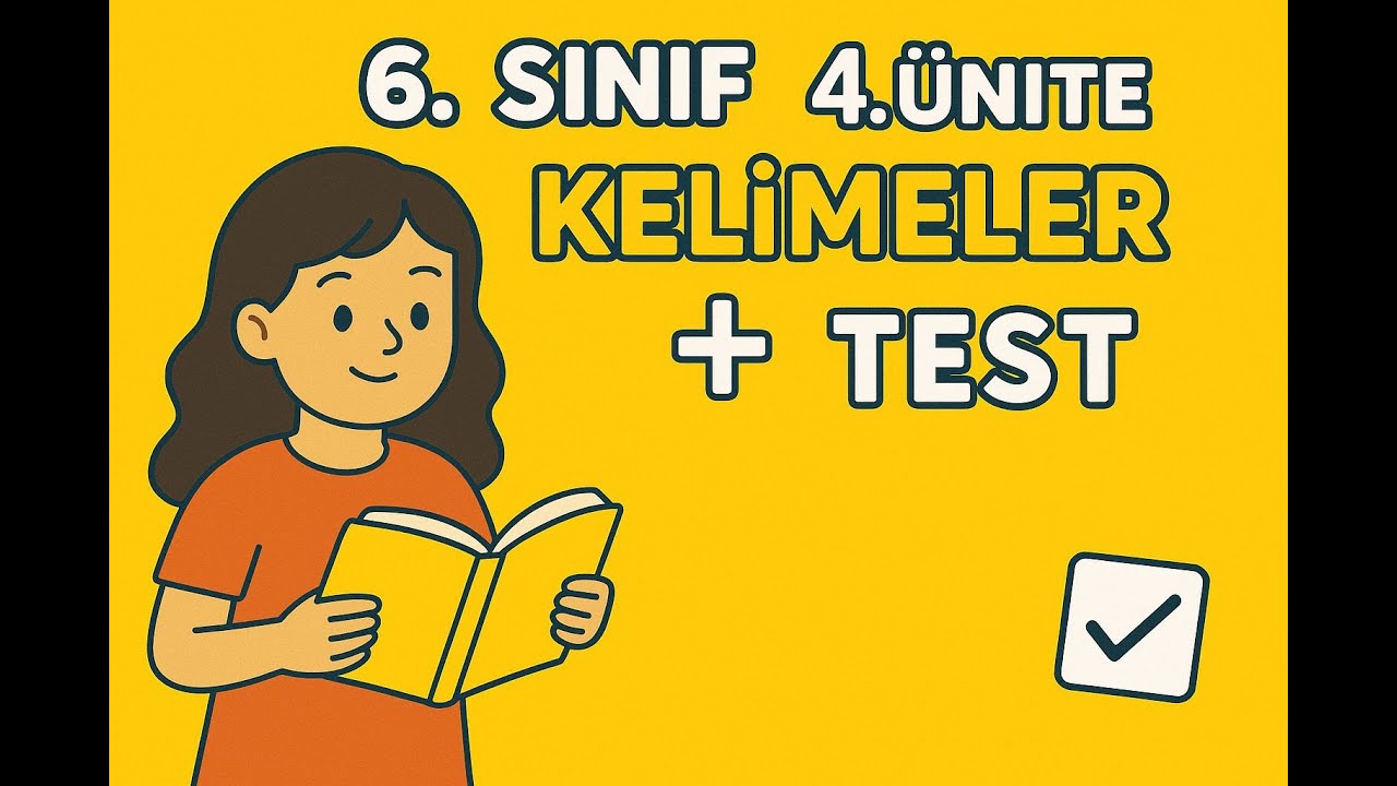 6. Sınıf İngilizce 4. Ünite Kelimeler + Mini Test | Yeni Müfredat 2025 #ingilizcekolay
