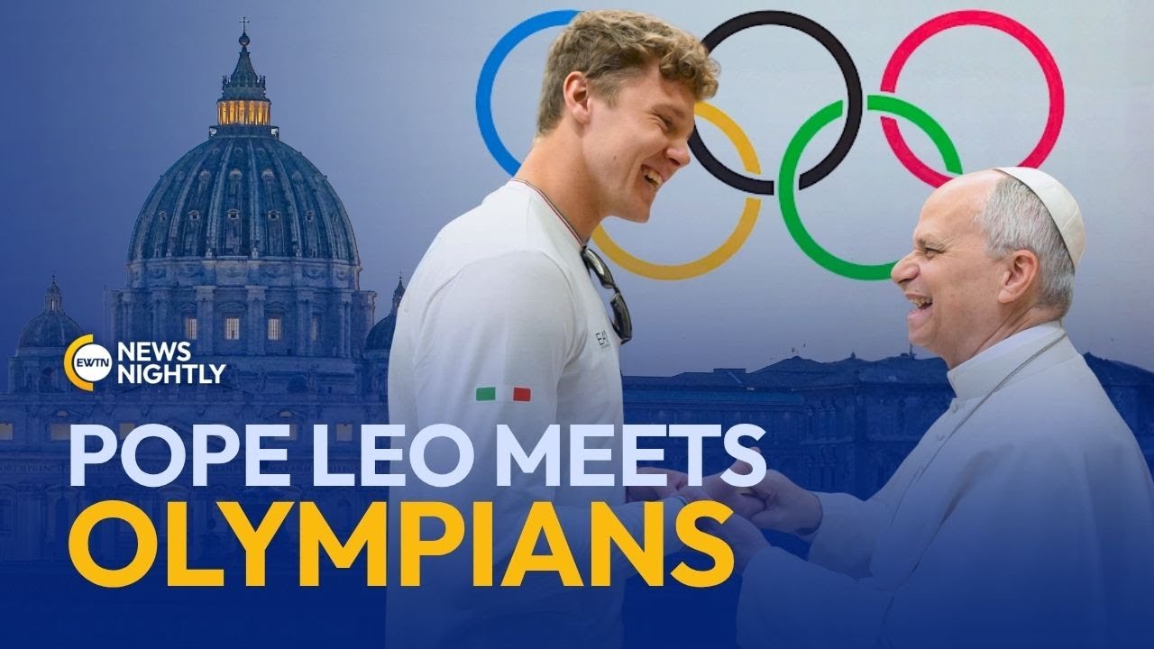 Pope Leo XIV Welcomes Olympic Athletes to Vatican | EWTN News Nightly