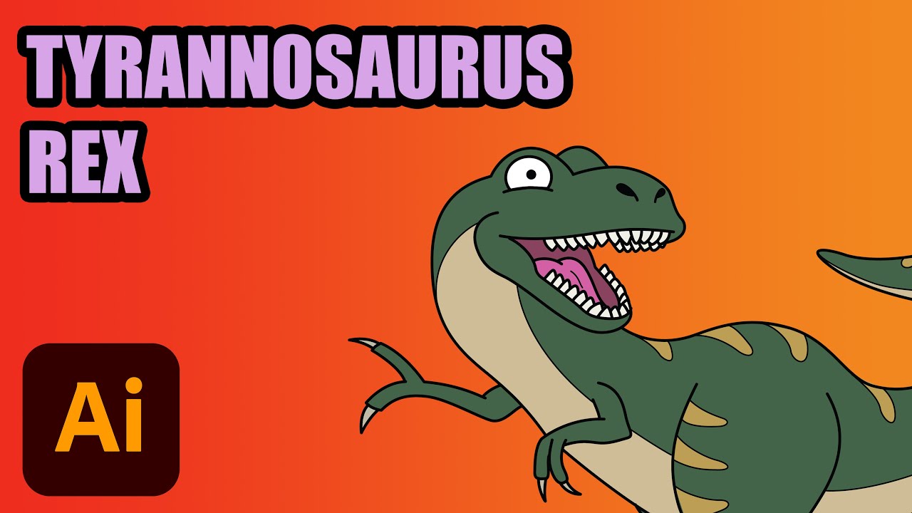 Tyrannosaurus Rex Timelapse Using Adobe Illustrator