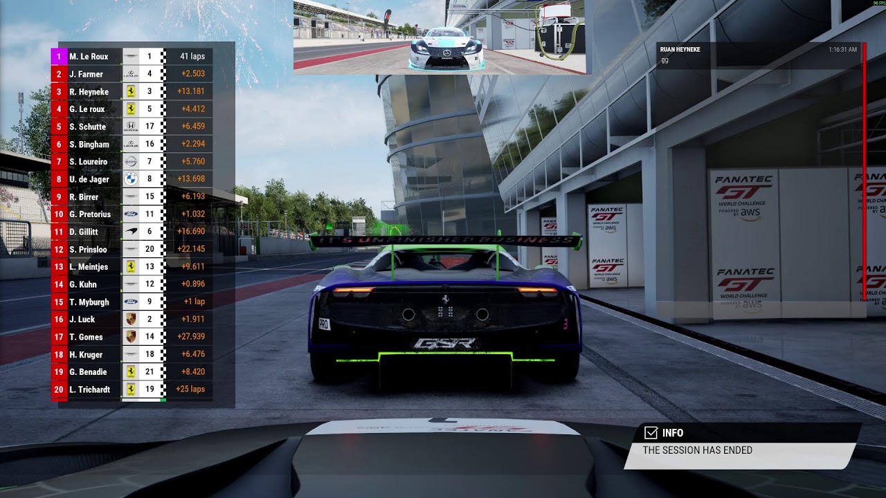 VXR Onboard | SRSA | GT3 | 2026.1 | Split 1 | Round 5 | Monza