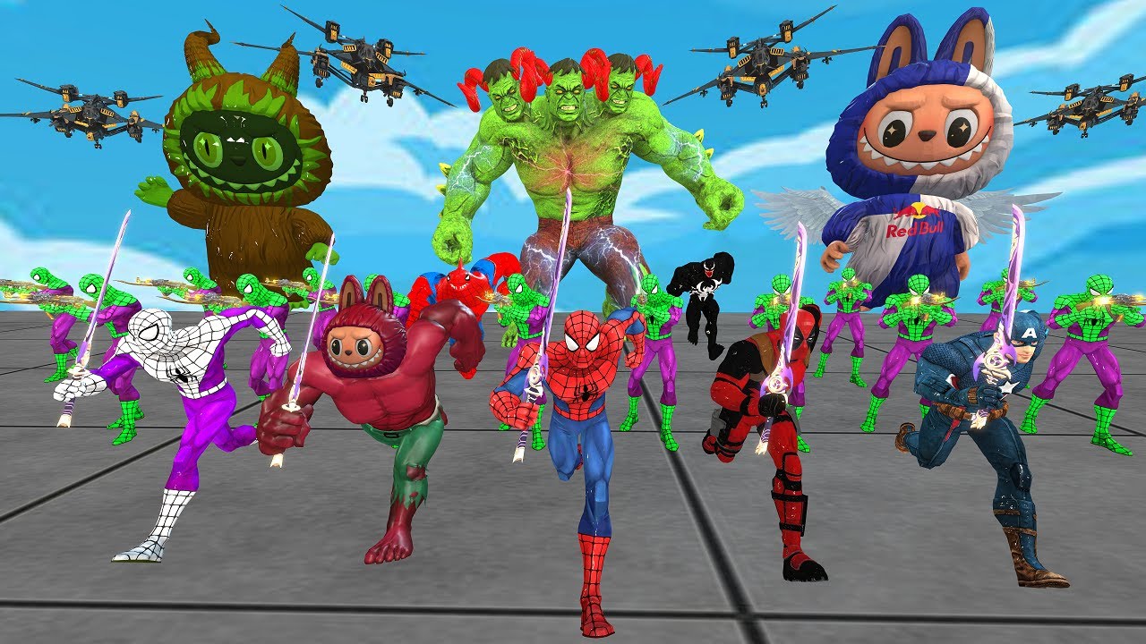 Spider Man Hypnotized with Labubu in Granny Rescue Superman vs Hulk vs Game Superhero🔴Siêu nhân nhện