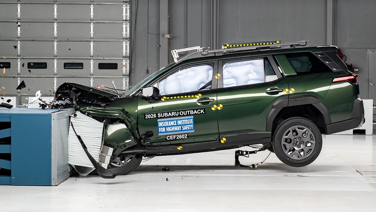 2026 Subaru Outback updated moderate overlap IIHS crash test