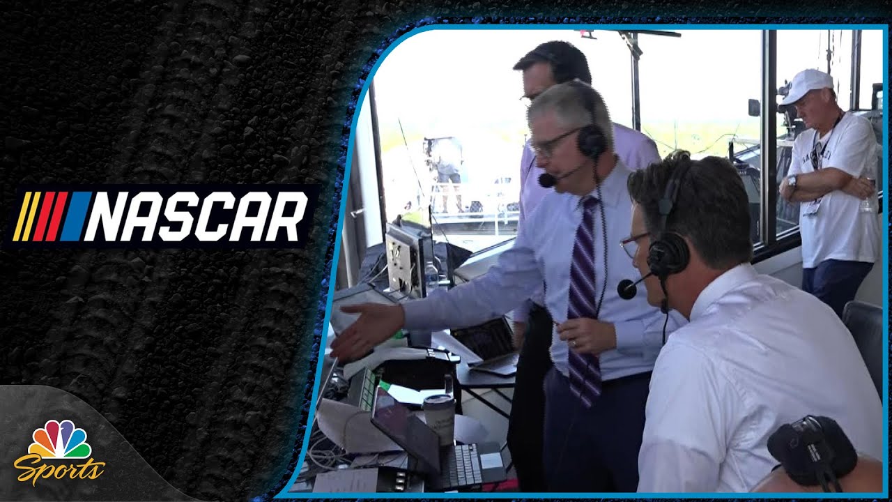 Pocono Booth Cam: Jeff Burton, Steve Letarte, Rick Allen call NASCAR Cup race | Motorsports on NBC