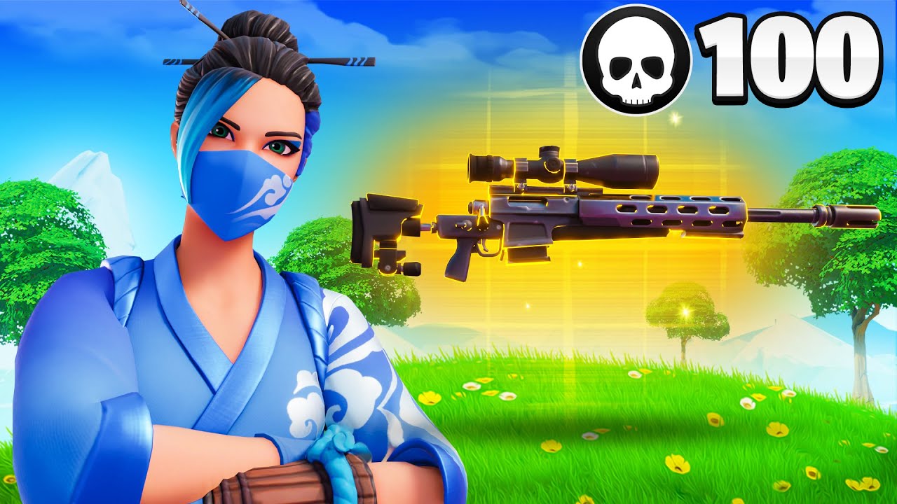 100 Eliminations Using SNIPER ONLY Solo vs Squads!!