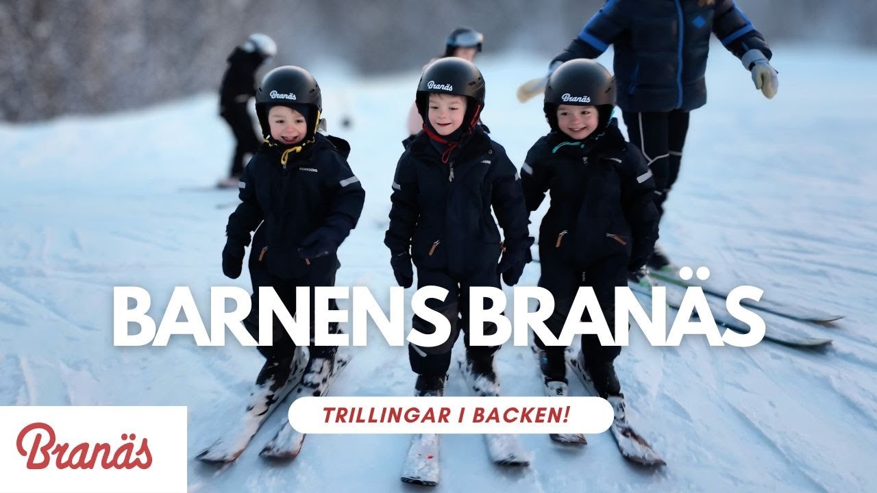 Bran&auml;s 2026 &ndash; B&auml;sta skidorten f&ouml;r familjer - Trillingarna testar slalom