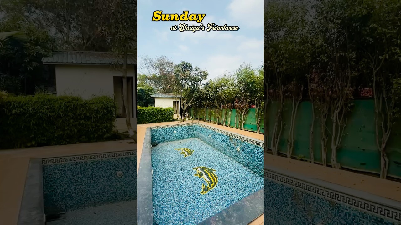 Sunday well spent at bhaiya farmhouse🙂‍↔️🏡