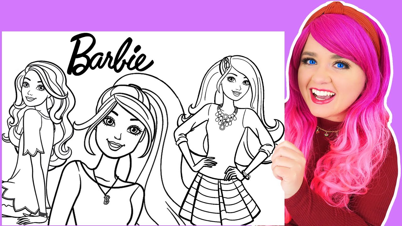 Coloring Barbie GIANT Coloring Pages | Prismacolor Colored Pencils