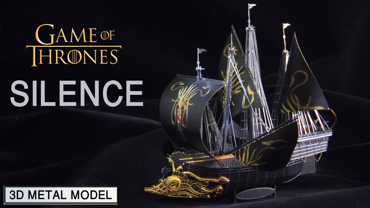 3D Metal Model | Game of Thrones Silence Sailing Ship (colored)