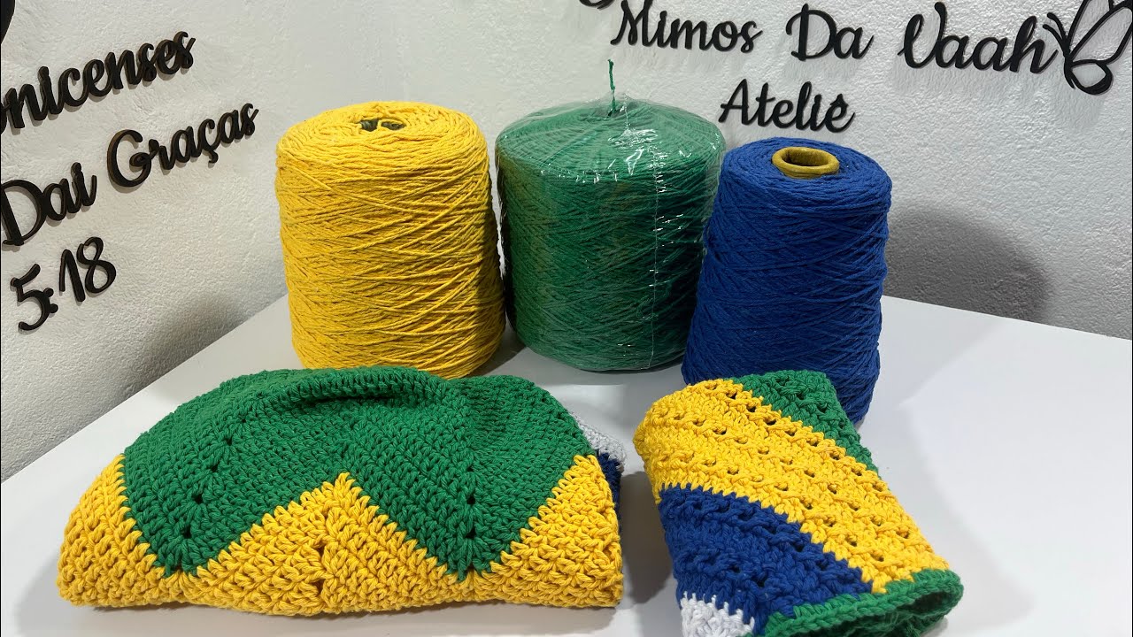 🦋 2 Opções TOP 🤑 Pra VENDER E LUCRAR Muito Nessa COPA DO MUNDO 💚💛 #crochet #bolsadecroche #cropped