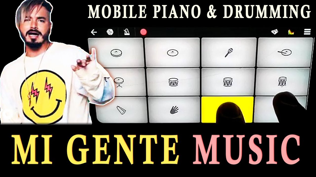 Mi Gente Remix Music On Walk Band App Mobile Piano Drum Instrumental RingTone J Balvin, WillyWilliam