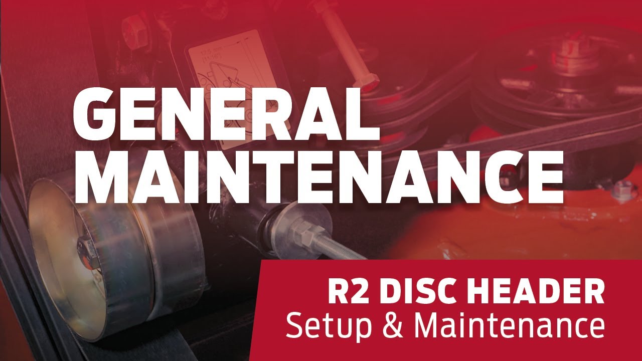 MacDon R216 Disc Header - General Maintenance