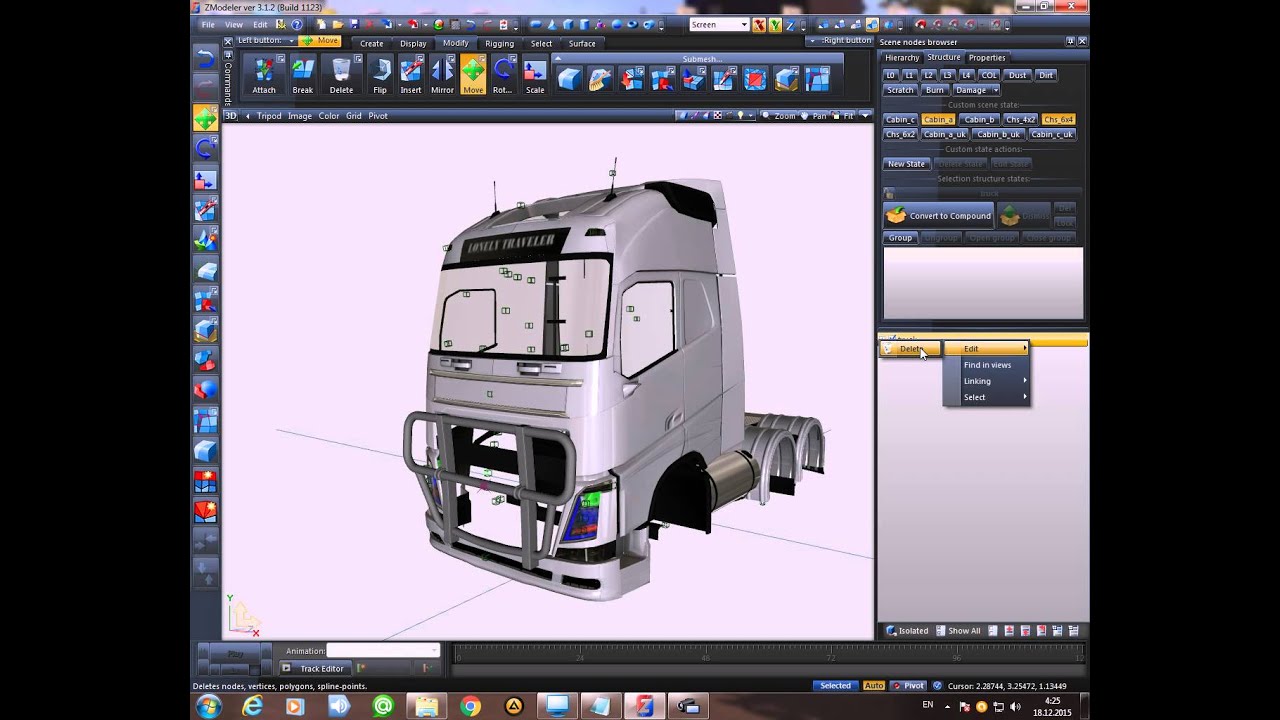 Урок по zmodeler3 для ETS 2