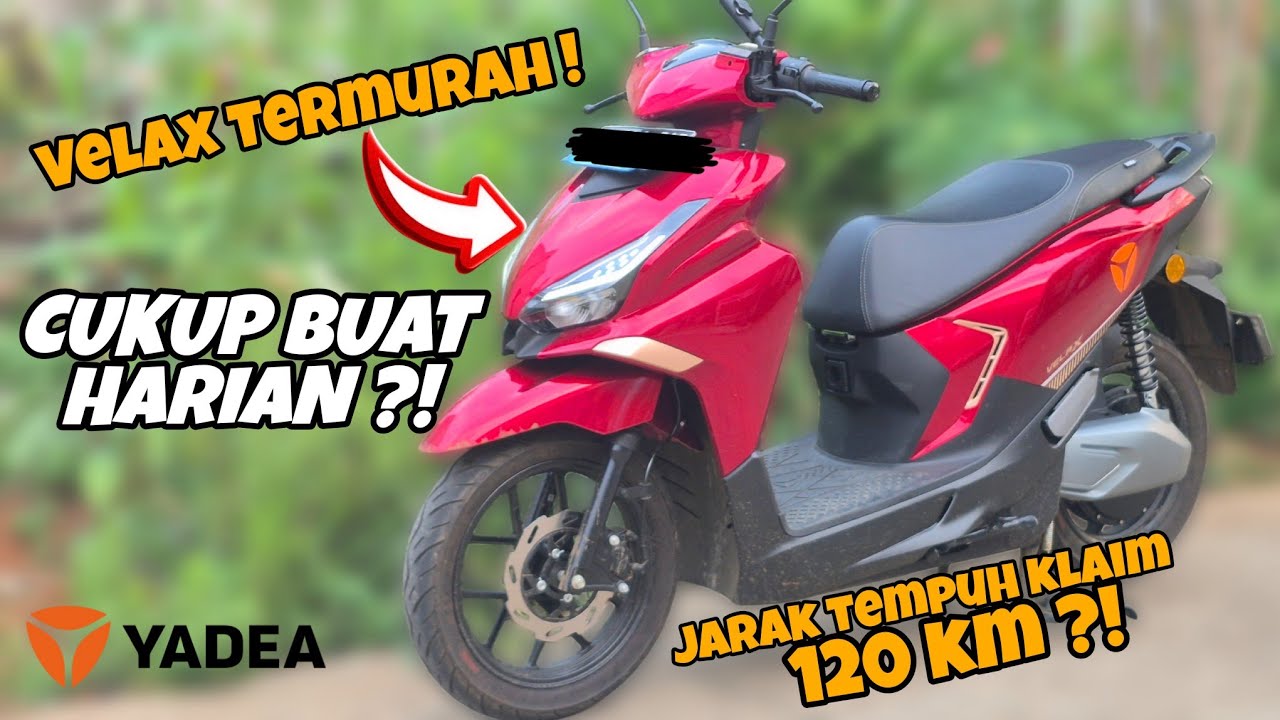 TES JARAK TEMPUH REAL MOTOR LISTRIK YADEA VELAX TERMURAH DENGAN BOBOT 100KG‼️DAPAT BERAPA YA⁉️