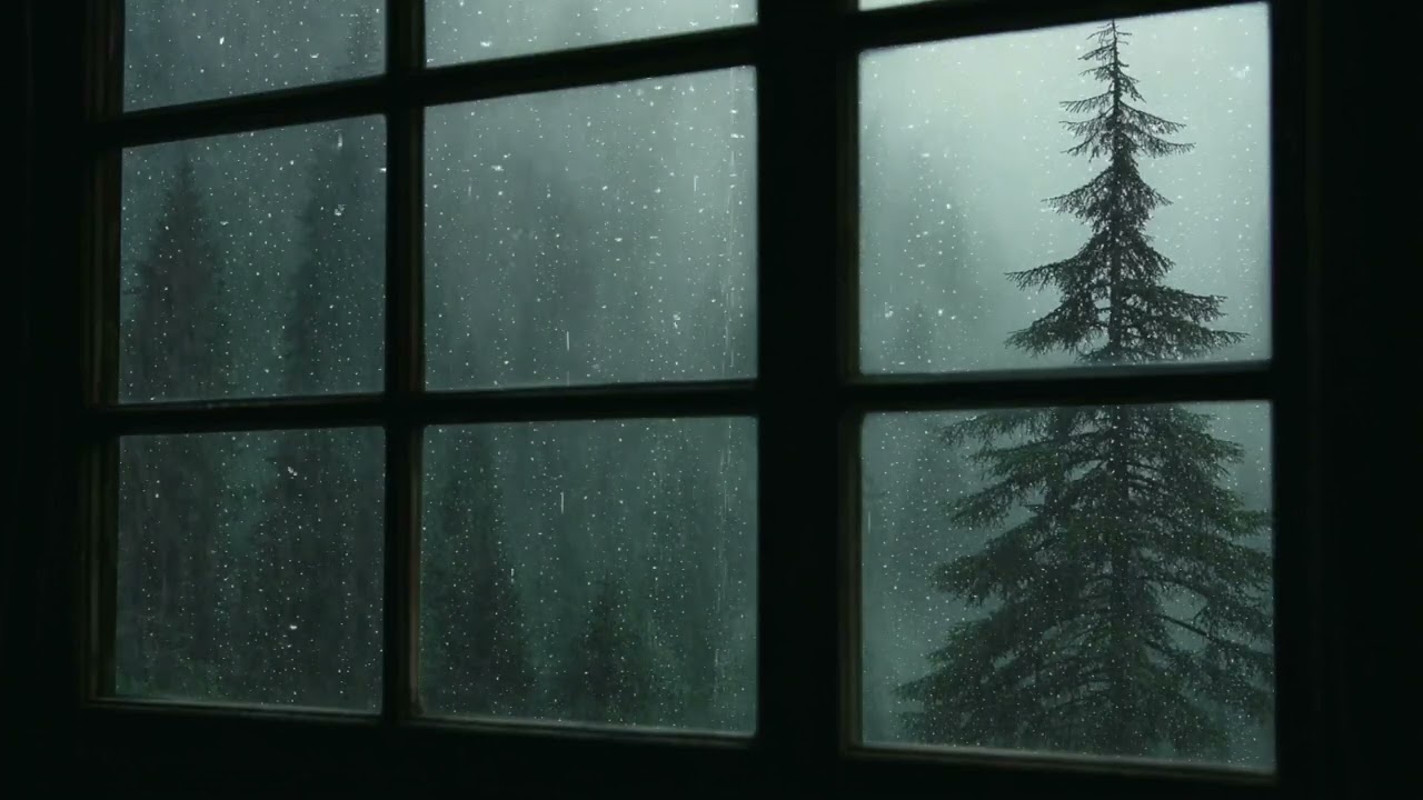 Calming Rain and Thunder at Night | Baby Sleep Help, Focus, Mental Relaxation