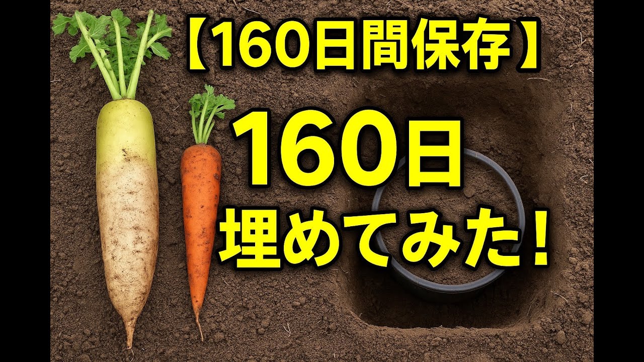 【160日間保存】大根・人参を地中に埋めたらこうなった…！