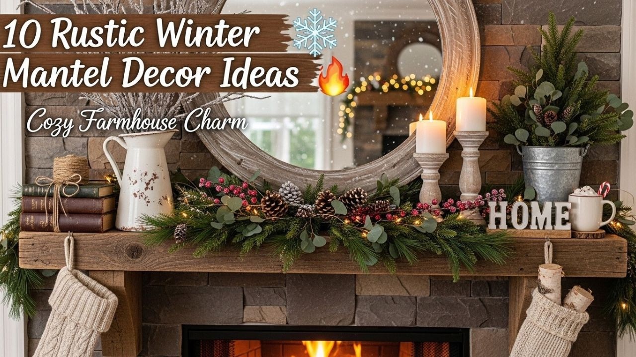 Cozy Winter Fireplace Decor 🔥 10 Rustic Mantel Ideas You&rsquo;ll Want to Copy!