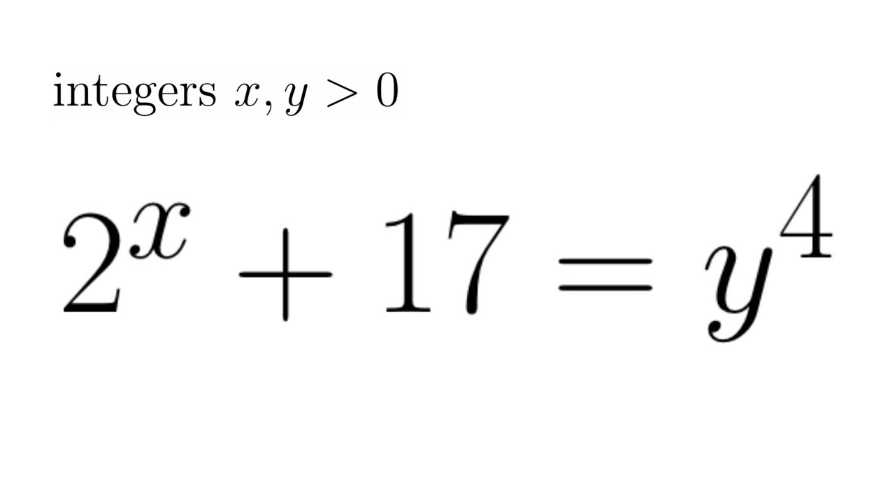 Solve 2^x + 17 = y^4 | Polish Mathematical Olympiad 2014