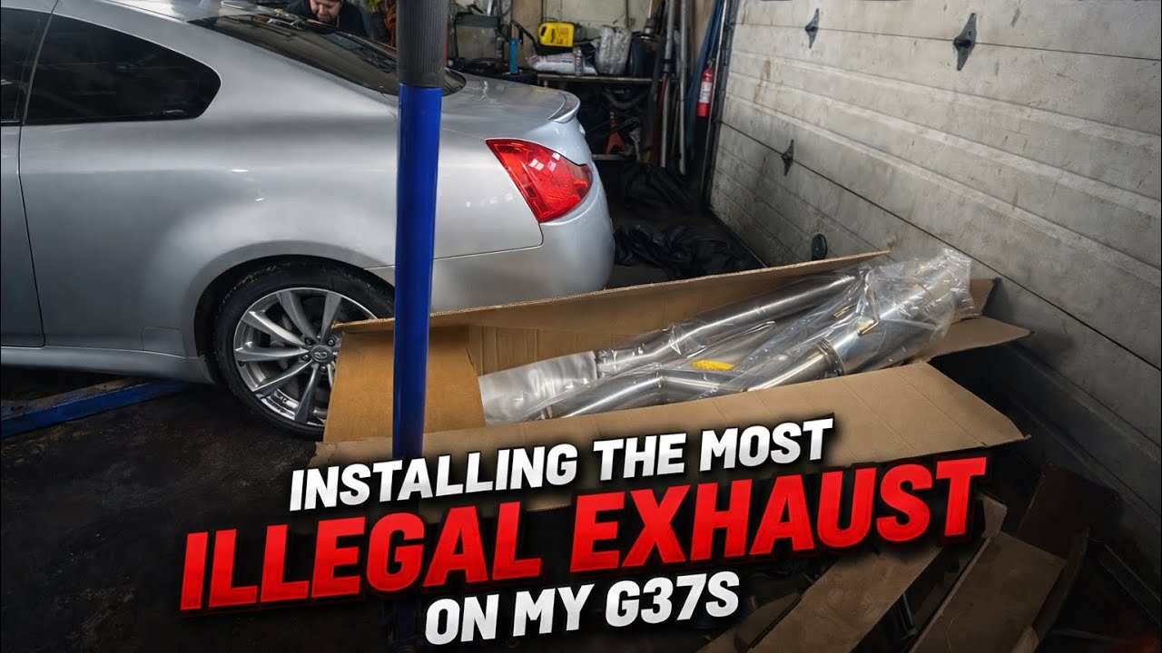 I INSTALLER THE MOST ILLEGAL EXHAUST ON MY G37s😱 (ISR Single exit) 