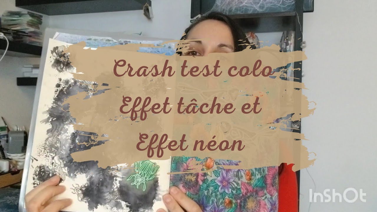 Color with me / crash test - page des insectes summernights, effet tâche  et effet néon