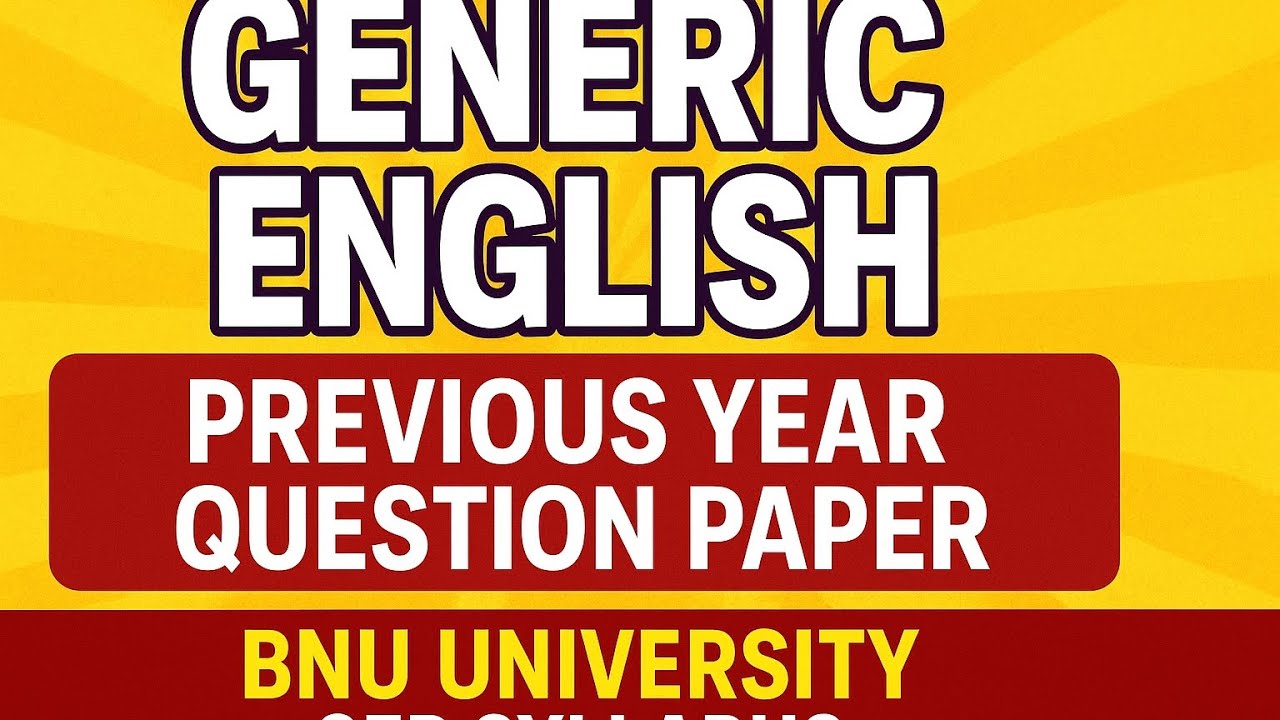 📚 1 sem B.com BNU Generic English| Previous Year Question Papers & SEP Syllabus 2025 |