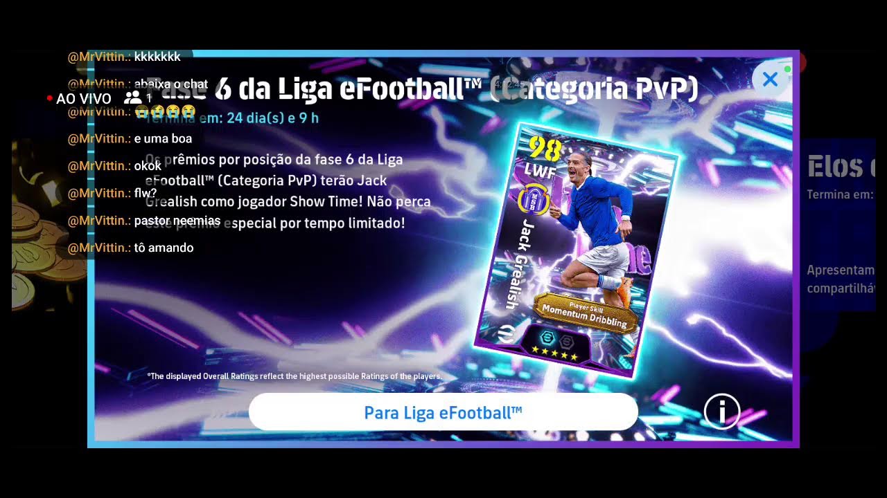 RUMO AOS 2000 PONTOS EFOOTBALL MOBILE