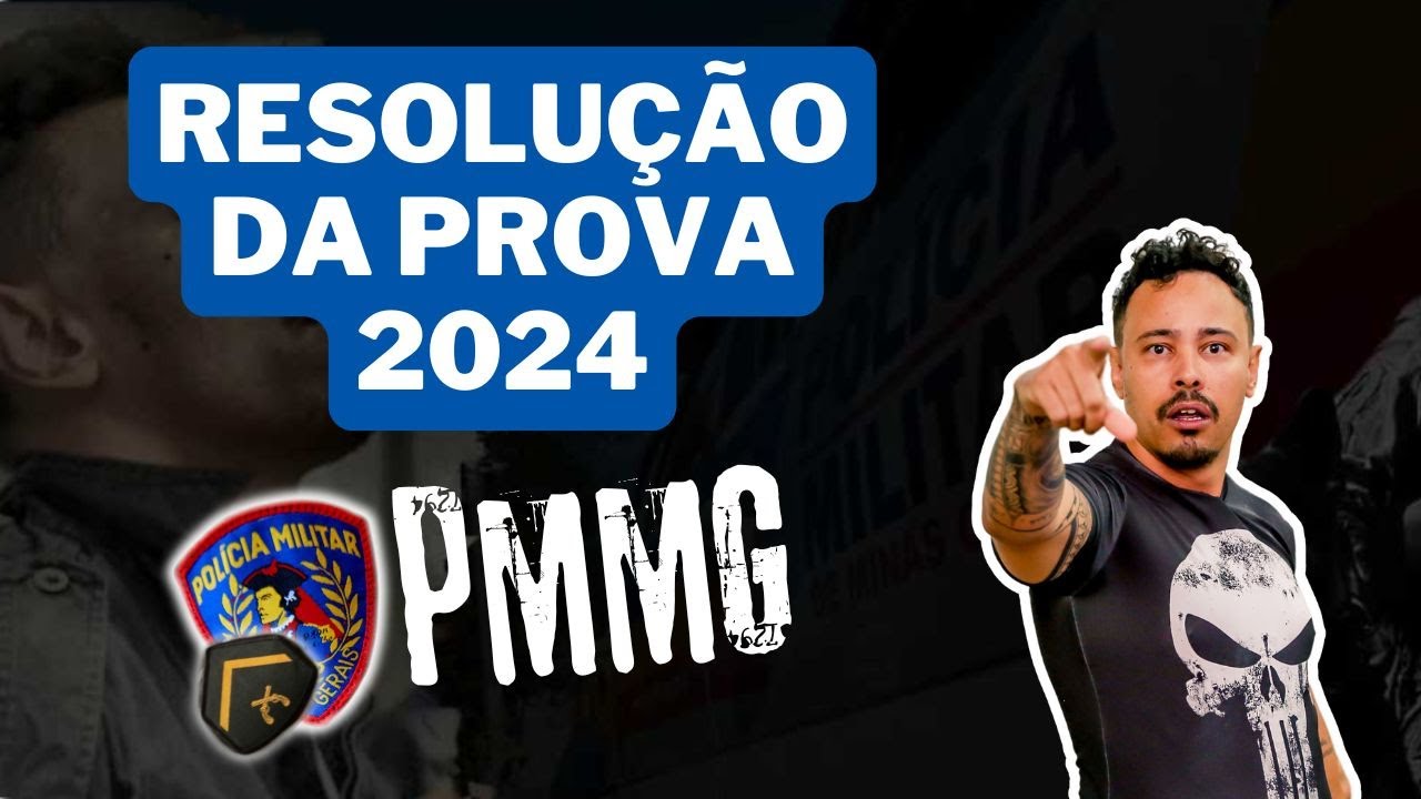 Resolução da prova PMMG 2024 I matemática concurso PMMG 2024 | cargo soldado Polícia Militar MG