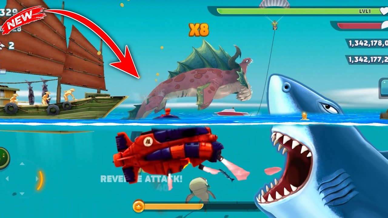 Hungry Shark Evolution - NEW Shark Update | All 29 Sharks Unlocked Gameplay | Gems & Coins Guide