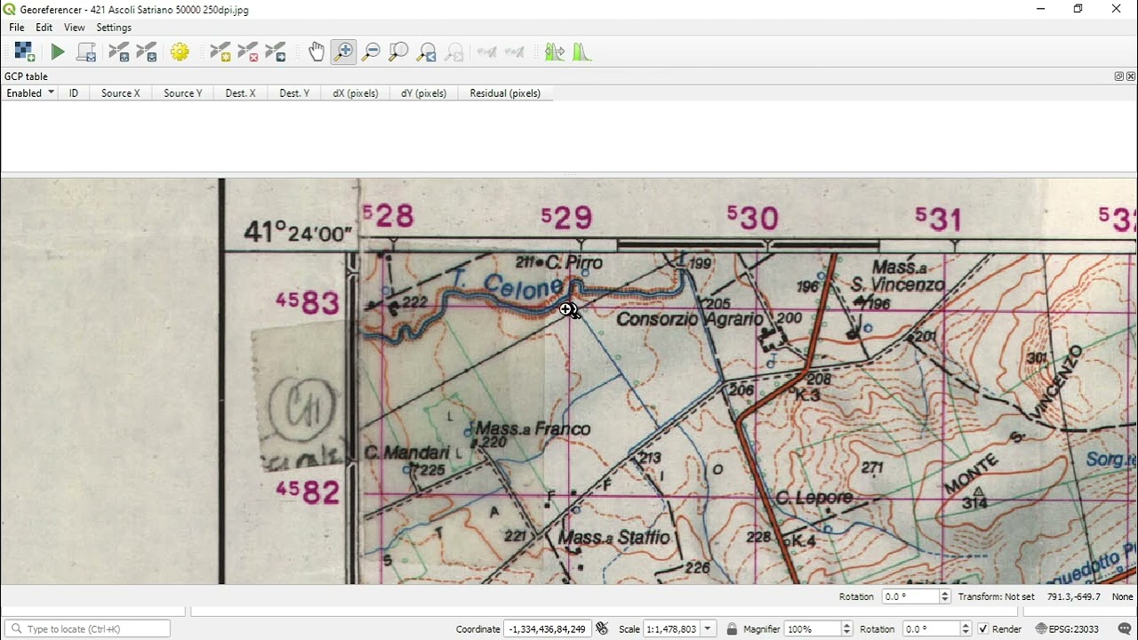 2022 10 24 Georeferenziazione di una carta IGM scannerizzata