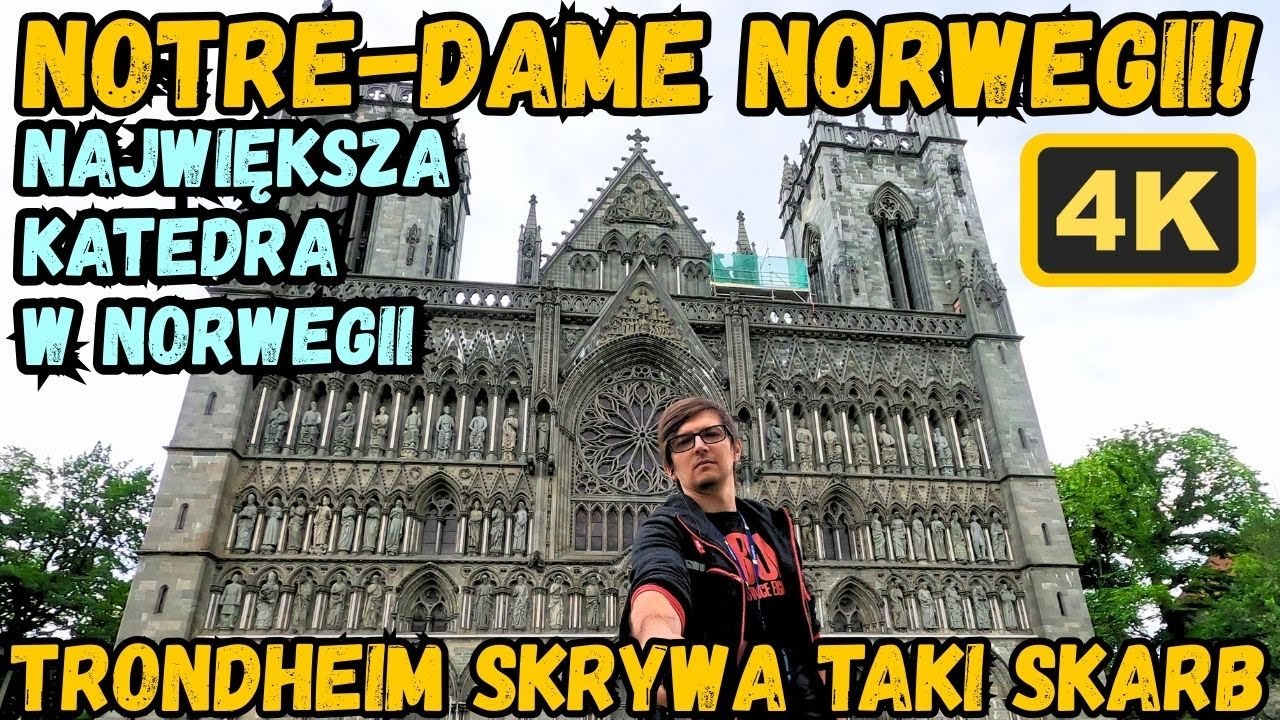 Nidarosdomen w Trondheim największa katedra Norwegii | Norweskie Notre Dame 4K
