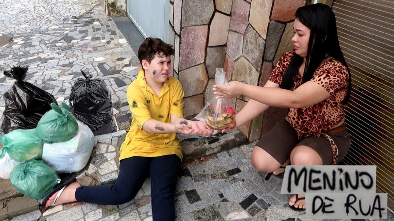 OS MENINOS POBRES DA RUA   Parte - 7 CONSEGUI COMIDA
