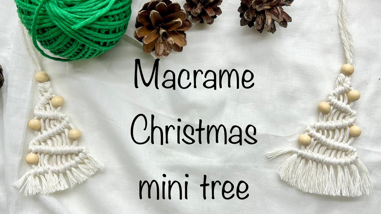 Macrame mini tree Christmas #macrame