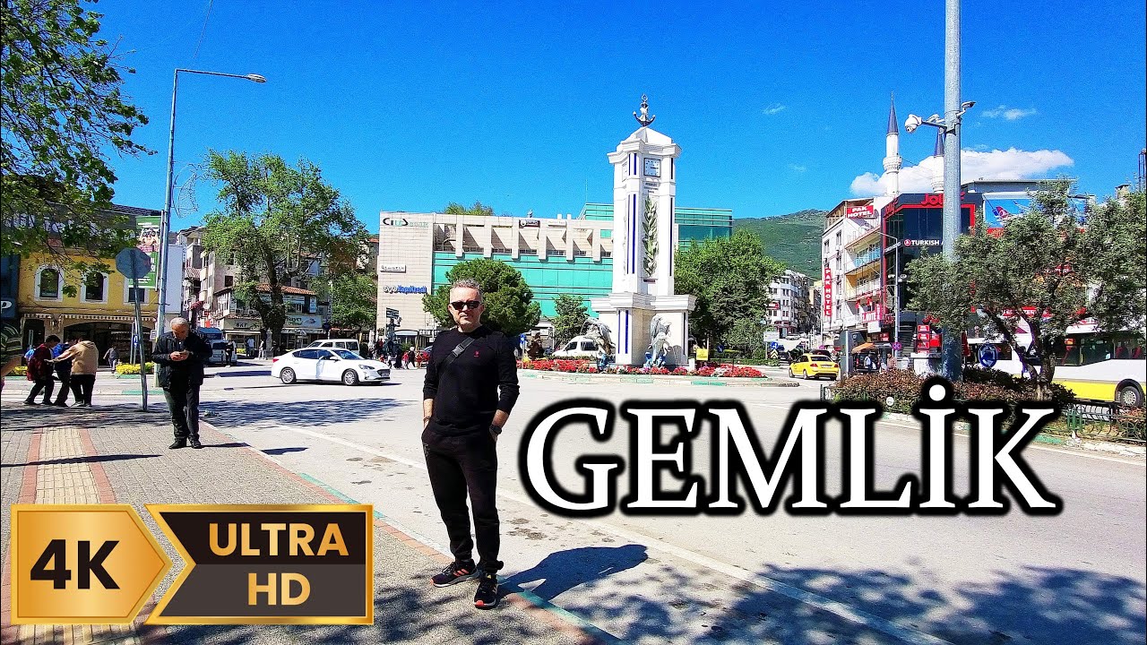 【4K】Gemlik - Gemlik Sahili - Bursa city walking tour - جولة سيرا على الأقدام في مدينة بورصة