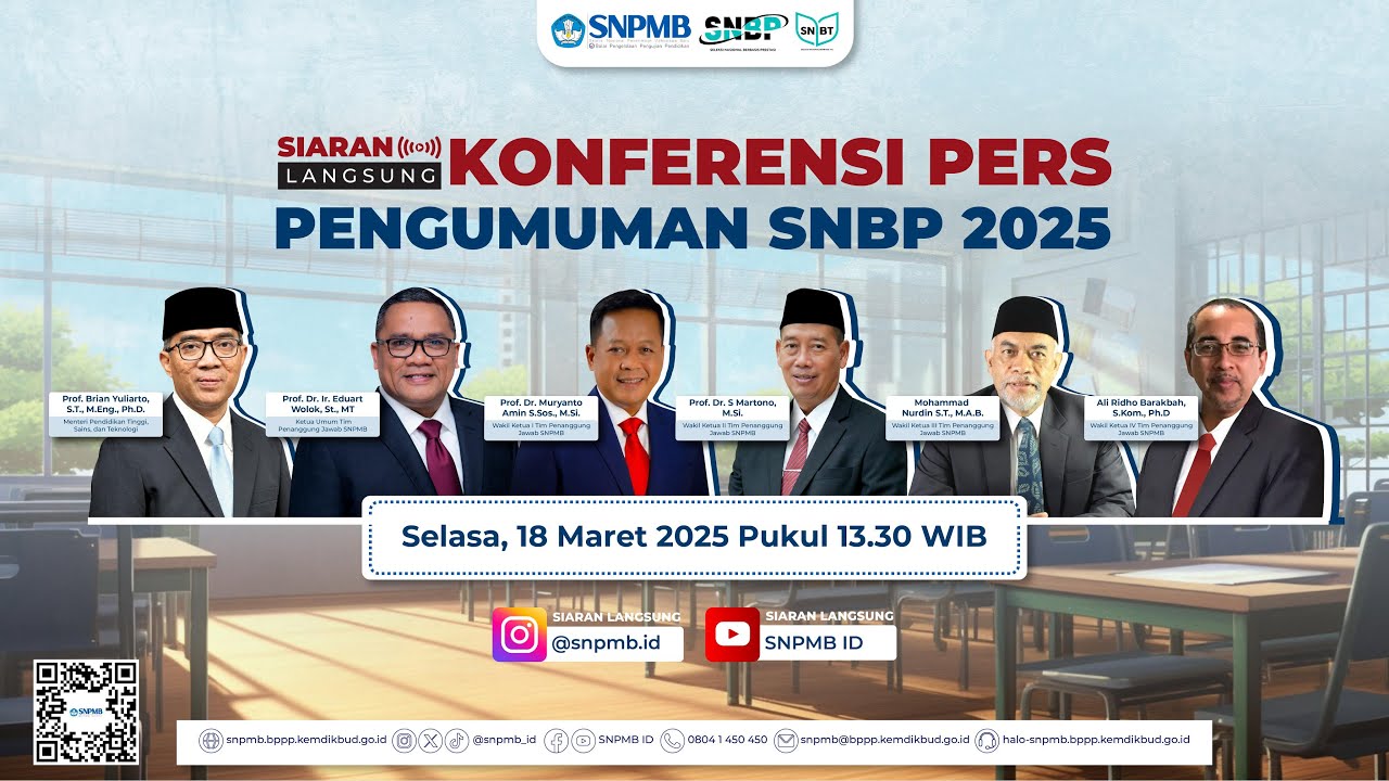 KONFERENSI PERS PENGUMUMAN SNBP 2025