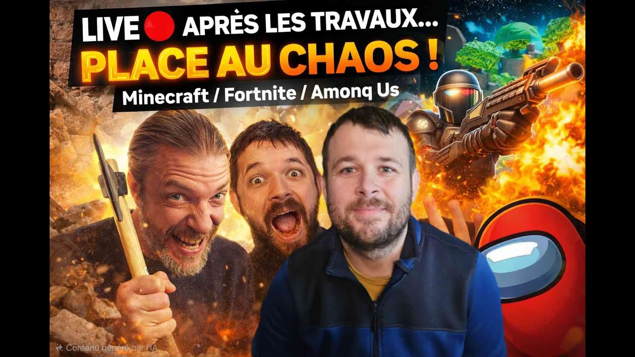 LIVE GAMING : Minecraft, Fortnite & Among Us – Ça va partir en folie ! 🔥
