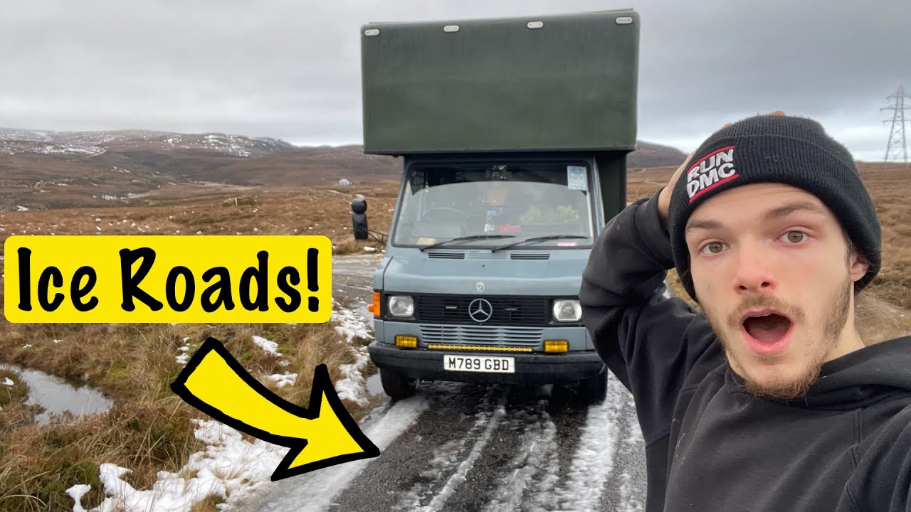 Icy Roads Up In The Mountains! | Winter Van Life Scotland