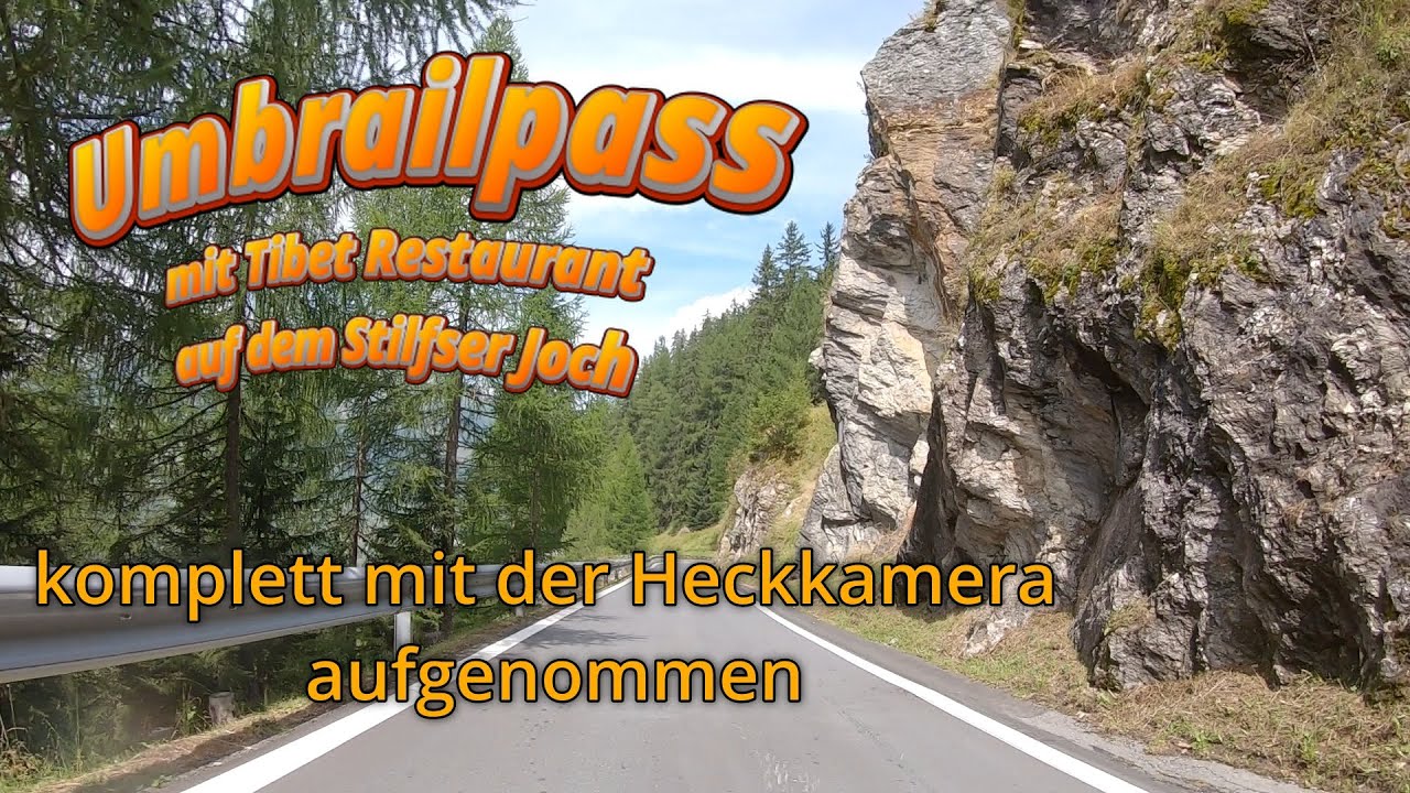 Umbrailpass mit der Heckkamera aufgenommen