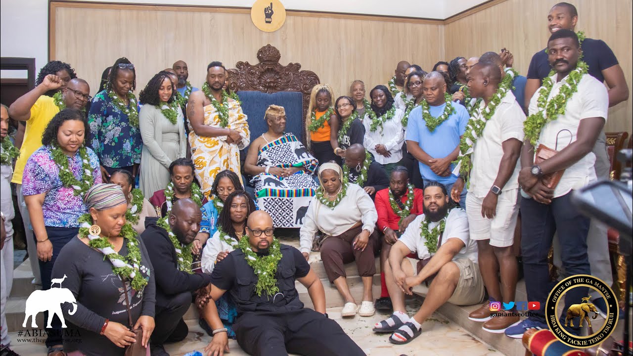 A delegation of African-American philanthropists paid a courtesy visit to the Ga Mantse.