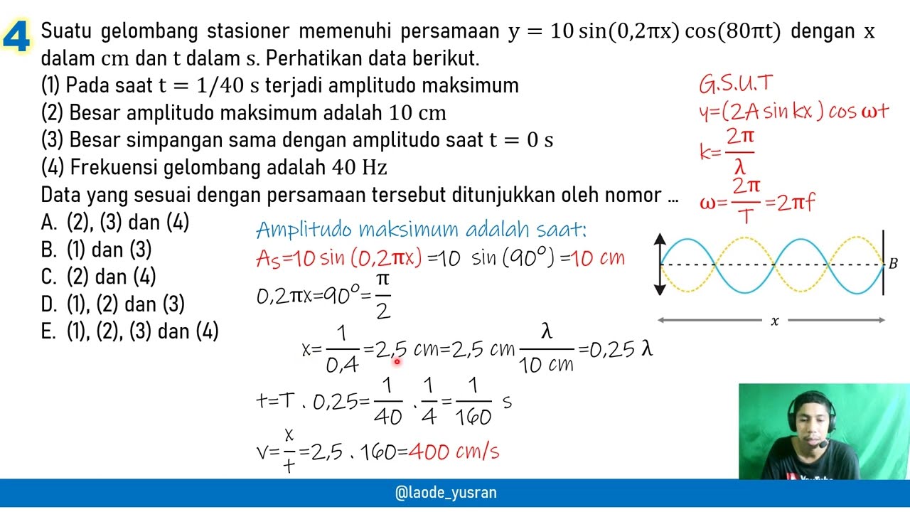 Latihan Soal Gelombang Stasioner | Kelas XI