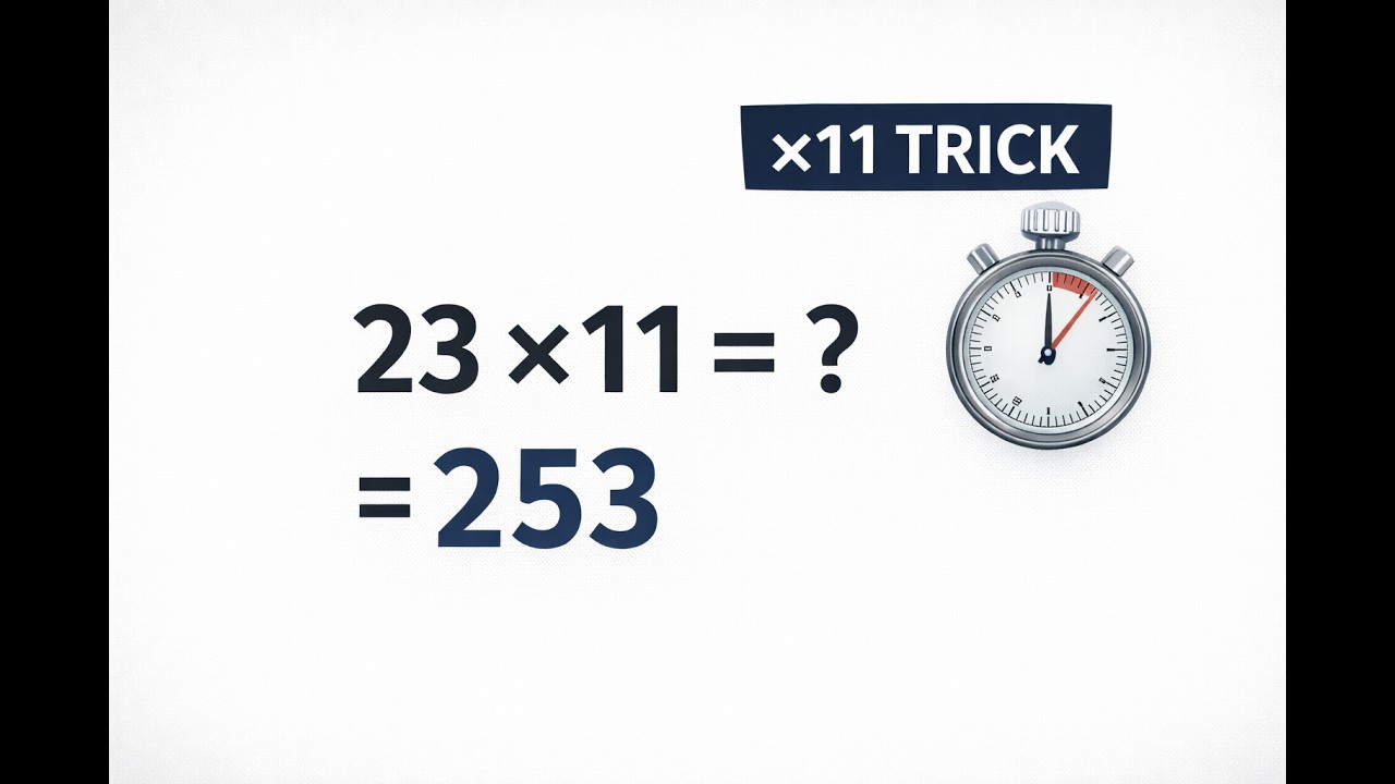 Multiply Any Number by 11 | Simple Math Calculation Trick