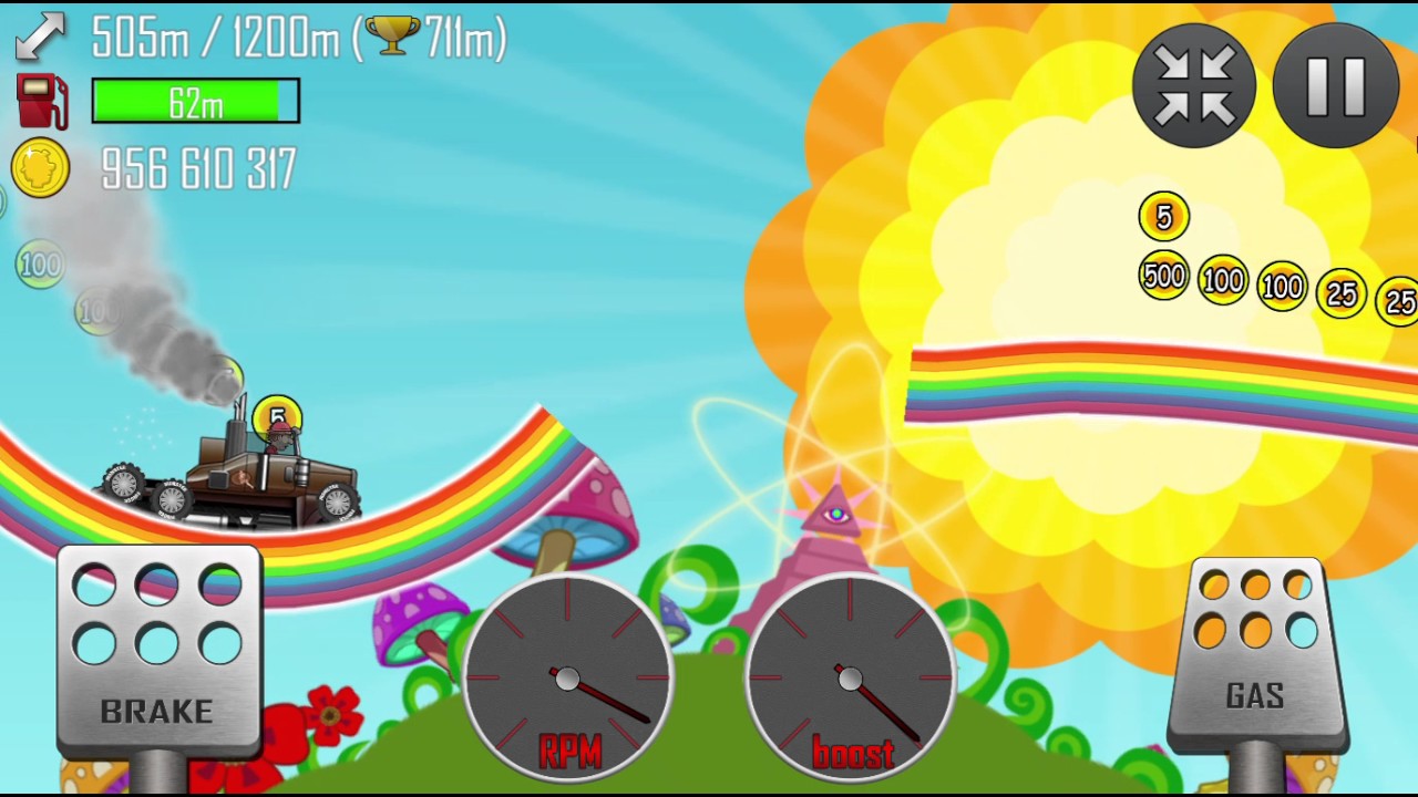 GOOD GAMES TO  PLAY★Hill Climb RACING TRUCK ON RAINBOW ROAD★GAMEPLAY