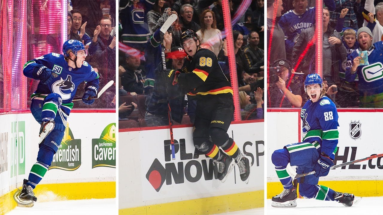 Adam Gaudette's Awesome Goal Celebrations