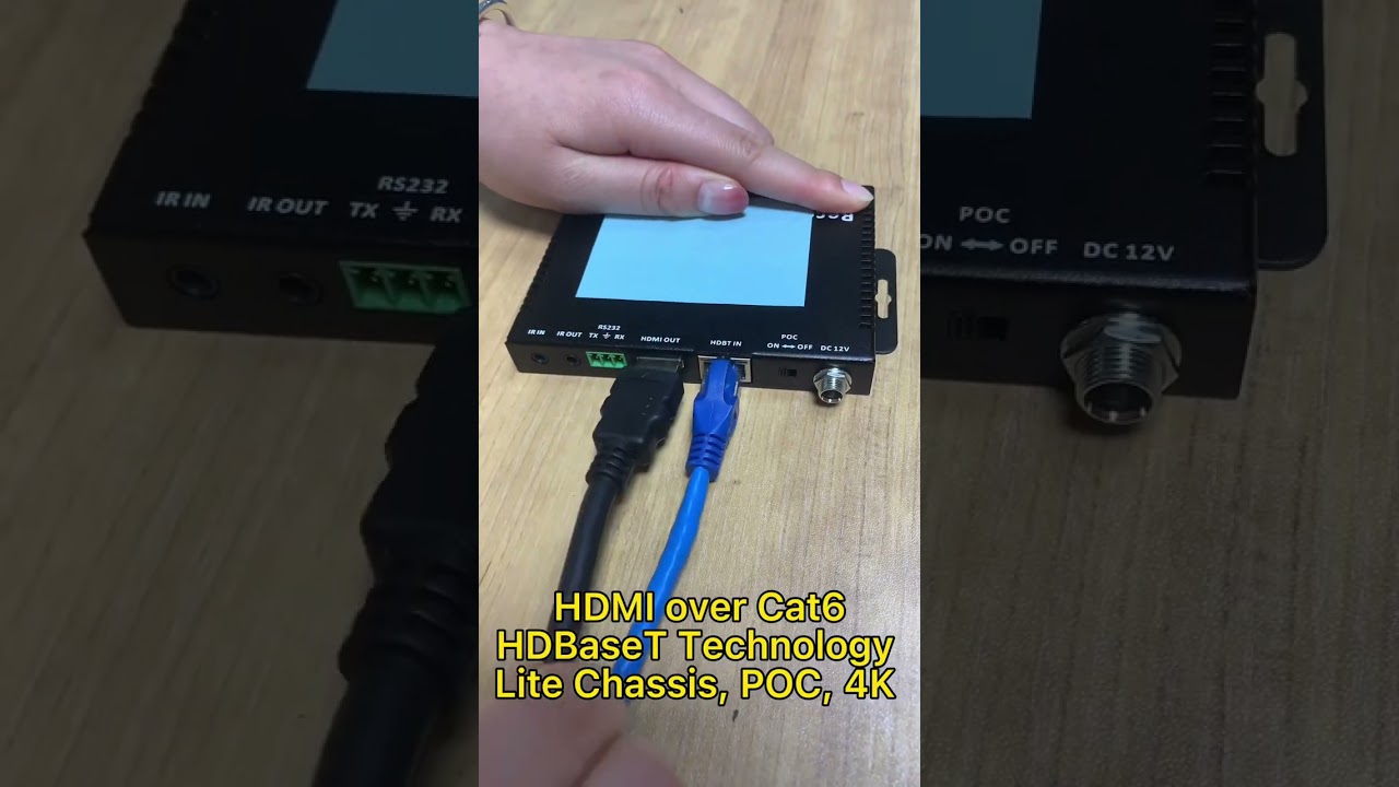 4K HDMI over CAT6 LAN cable, up to 100m, either side to power  #4Kextender #hdbaset #POC