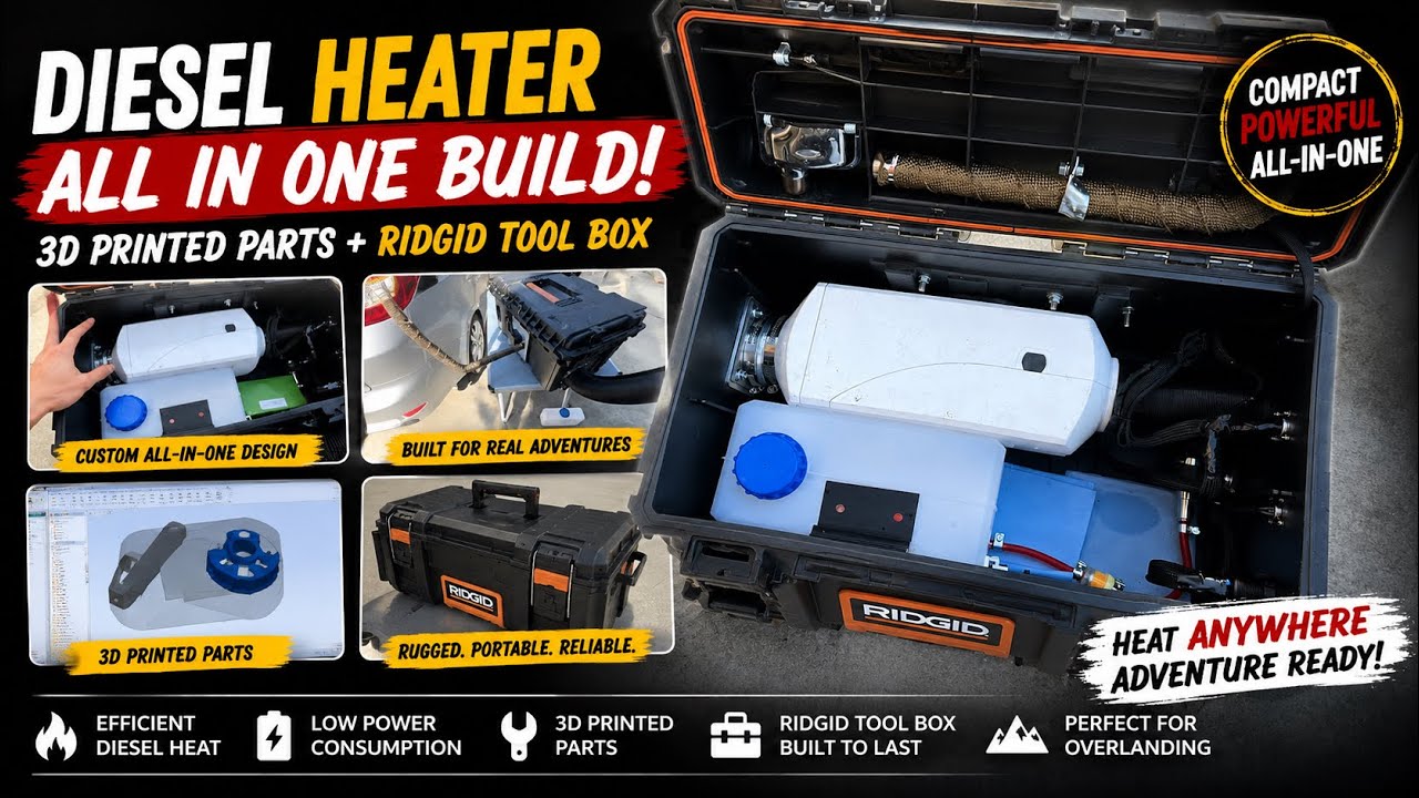 Diesel Heater / 3D Printed Parts / Ridgid Tool Box / All in One / *UPDATED*
