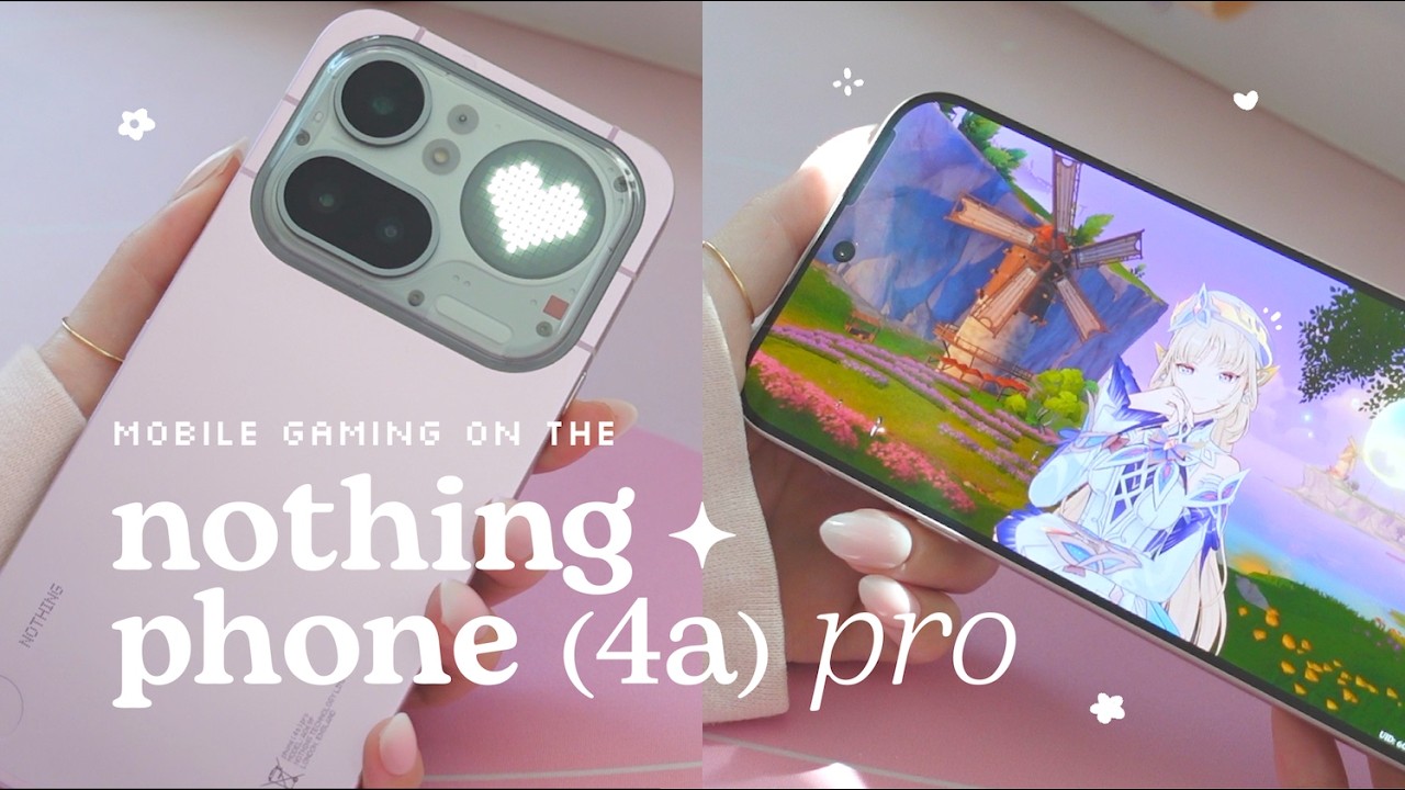 🌷 gaming on a cute pink mid-range phone | mobile + pc games on the nothing phone (4a) pro ✧.*