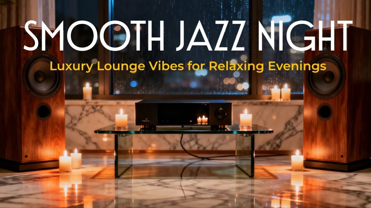 Smooth Jazz Rainy Night | Luxury Lounge Vibes for Relaxing Evenings