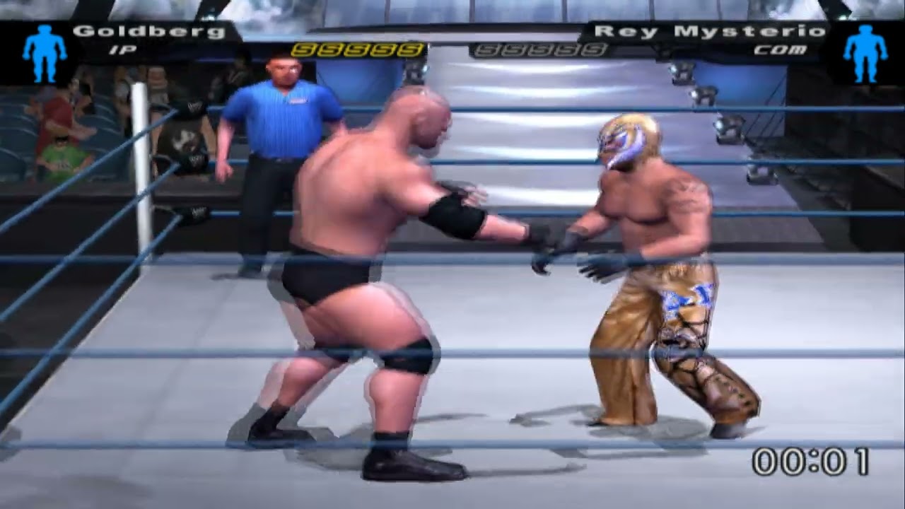Goldberg vs Rey Mysterio | SmackDown! Pain | Epic PS2 Retro Match (PC Gameplay)