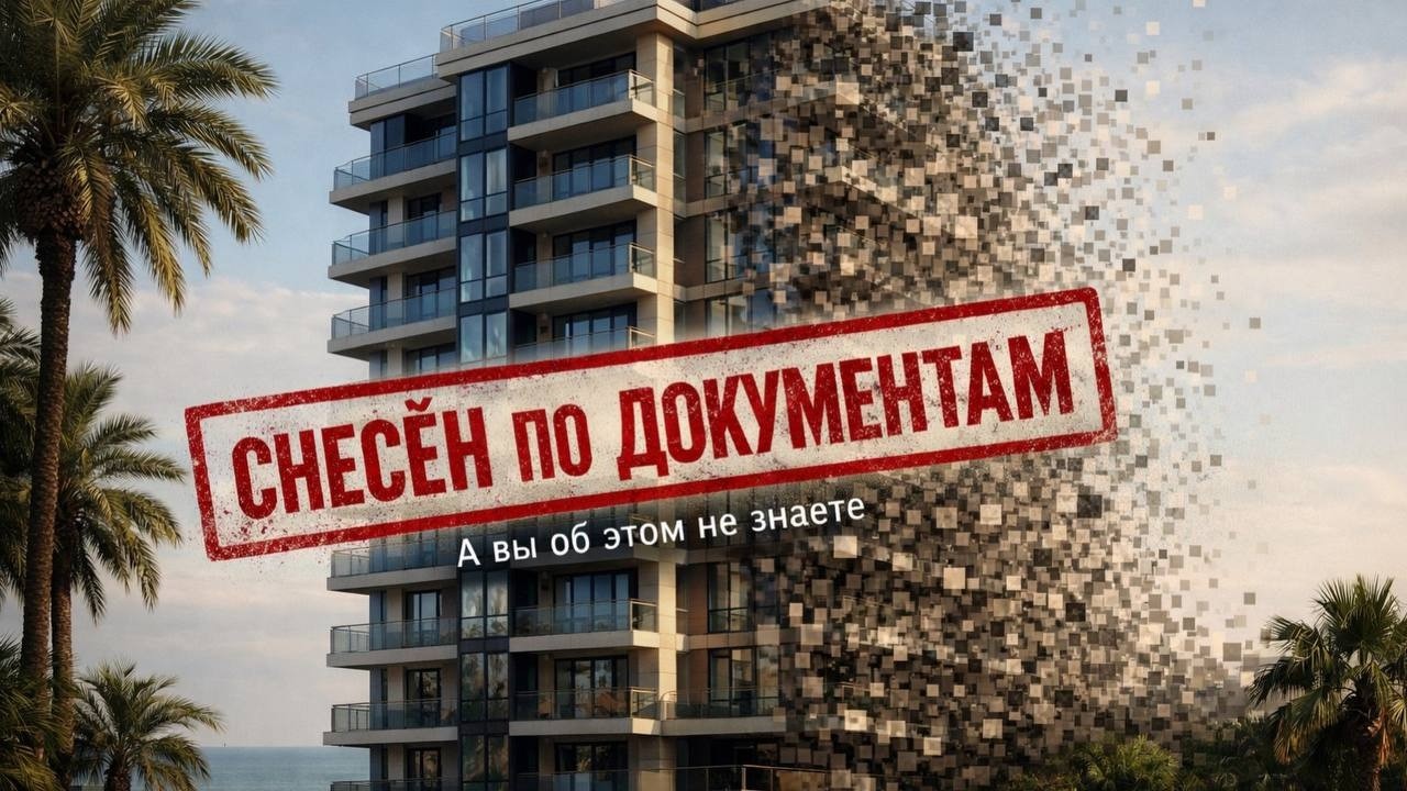 ❗️ВАШ ДОМ В СОЧИ УЖЕ “СНЕСЁН”. ПО ДОКУМЕНТАМ. А ВЫ ОБ ЭТОМ ДАЖЕ НЕ ЗНАЕТЕ.