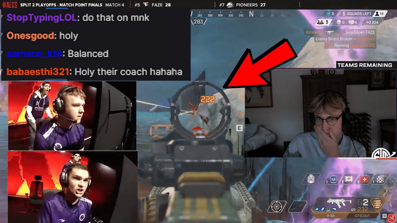 Mande reacts to DZ Xynew RIDICULOUS Beam on Snip3down in ALGS Grand Finals.. 😂