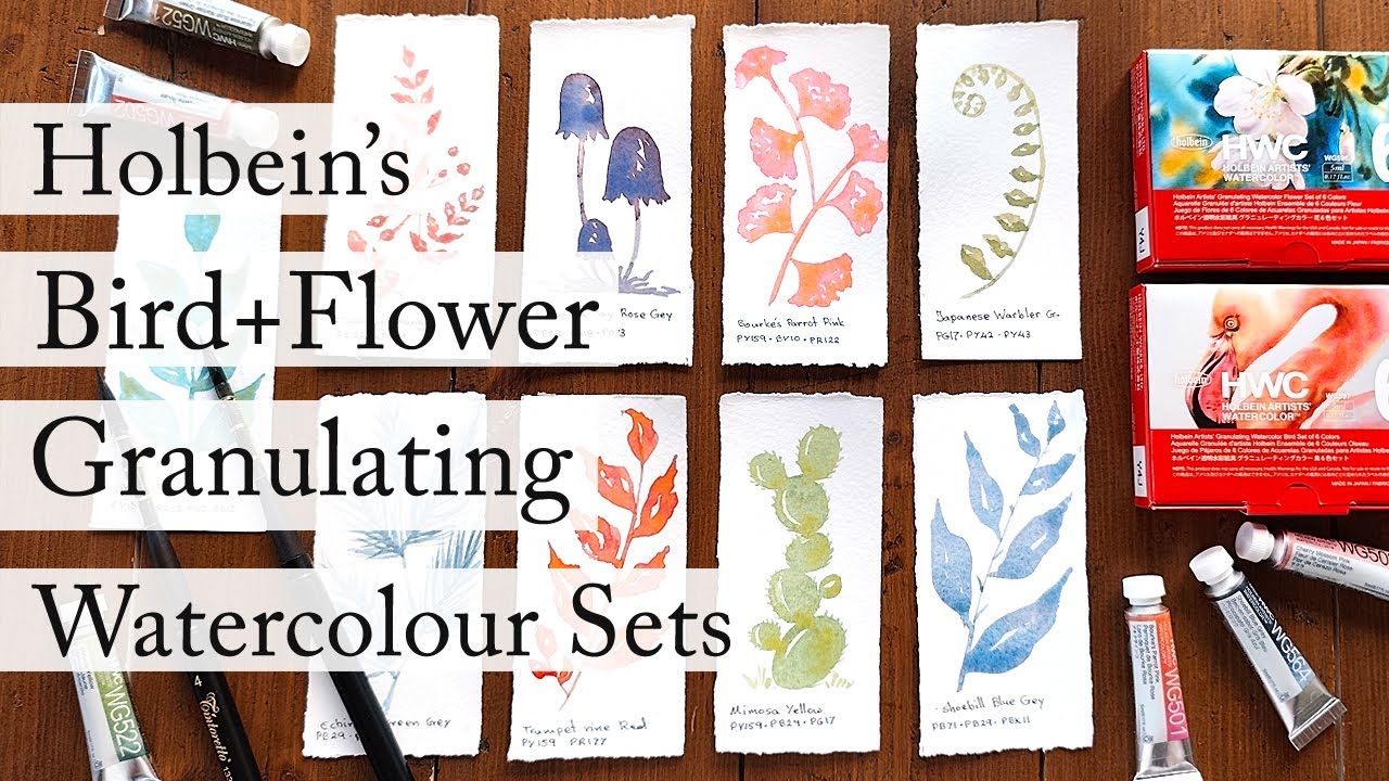The Holbein Granulating Flower and Bird Palettes! 🦢🌸